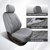 Huidasource Tacoma Front&Back Seat Covers, Gray Leather Car Seat Cushion