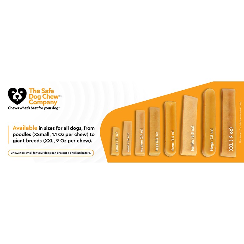 The safest All-Natural Cheese Chews - XLarge (Pack of 3)