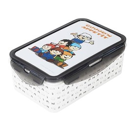 P:os Mainzelmännchen 34995 Lunch Box for Children with 2 Removable Inserts, Plastic Lunch Box with 4 Clip Fasteners, Lunch Box for Nursery, School and Leisure
