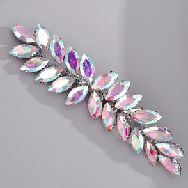 BERYUAN Crystal Hair Clip for Women and Girls Crystals Hair Clip Prom Party Hair Pieces Bridal Bridesmaid Hair Accessories Color AB