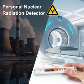 Nuclear Radiation Detector AKSTEST Geiger Counter Nuclear Radiation Detector，Portable Handheld Beta Gamma X-ray Rechargeable Radiation Monitor Meter，Radiation Dosimeter with Audible Flash Alarms