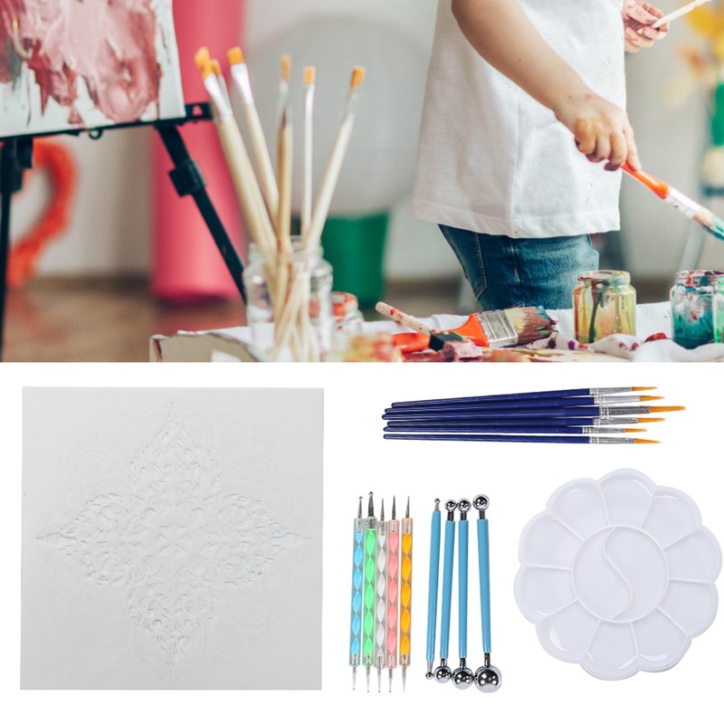 20Pcs Mandala Dotting Stippling Tools for Rock Painting Kit Pen