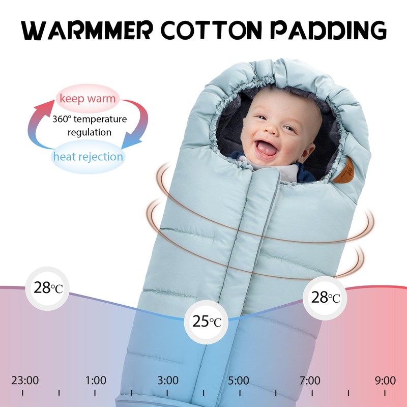 Footmuff Baby Seat for Pushchair Buggy Universal Winter Baby, light
