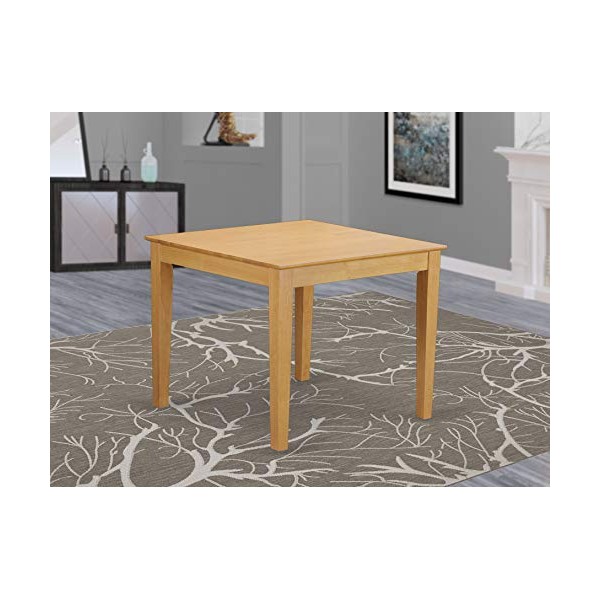 East West Furniture OXT-OAK-T Dining Room Table- Square Table Top