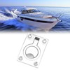4 Pcs 63x44mm Square Flush Pull Ring Handles 316 Stainless