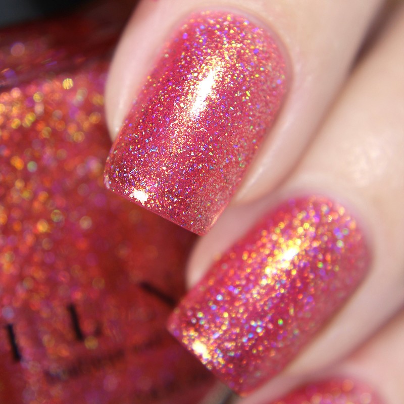 ILNP Citrus Punch - Orange Coral Holographic Nail Polish