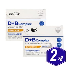 Middle-aged Doctor's Line D+B Complex Direct Vitamin D Vitamin B Folic Acid 2g x 30 packets (2 packs) / 중년 먹는 닥터라인 D+B콤플렉스 다이렉트 비타민D 비타민B 엽산 2g x 30포 2개