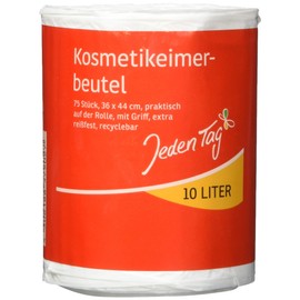 Jeden Tag Cosmetic Bin Bags, Pack of 75, 36 x 44 cm, Practical on a Roll, Extra Tear-Resistant, Recyclable, 10 Litres, 202 g