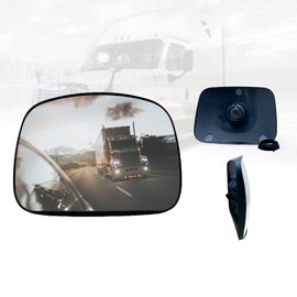 SPLENDID Replacement Hood Mirror Glass for 2008-2017 Freightliner Cascadia, Wide Angle Convex Glass, High Reflective, Driver/Passenger Side (4702G)