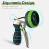 Garden Hose Nozzle,Metal Spray Nozzles with 8 Adjustable Watering Patterns,Heavy