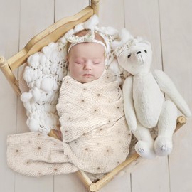 lulumoon Baby Muslin Swaddle Blankets: Soft Receiving Blanket for Newborn - Cotton Swaddling Blanket for Neutral 2Pack(Daisy)