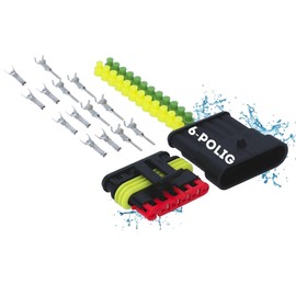 Kali – 1006 Amp Super Seal Set 6 Pin Waterproof Car Motorcycle I Original from the German manufacturer