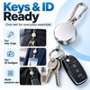 Retractable Keychain Pull Reel with Metal Wire Cable, Anti-Lost ID