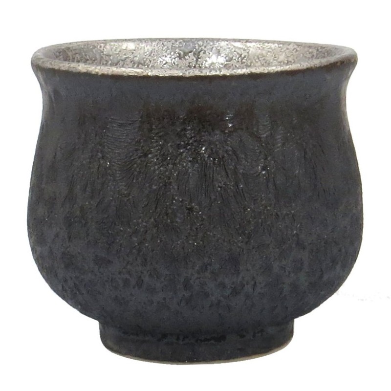 Arita Ware 467130-773 Toetsu Kiln Round Guinomi Silver in Crystal