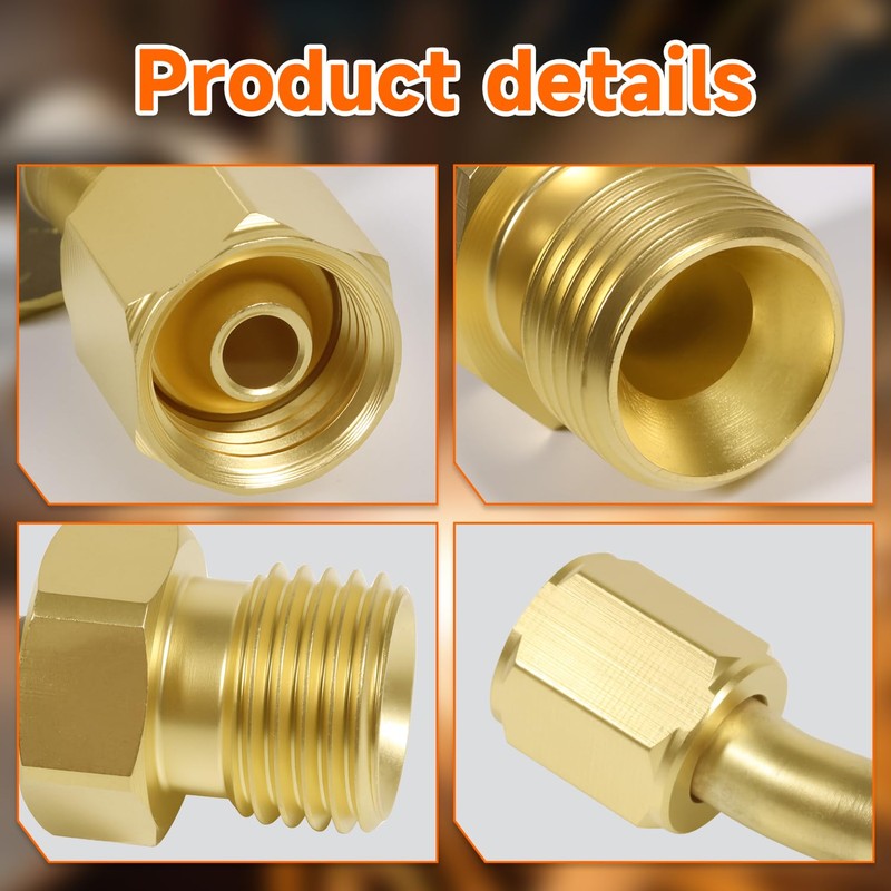 Acetylene Propane Hose Adaptors and Oxygen Hose Coupler Connect Size