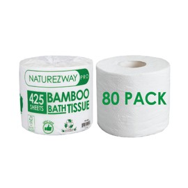 Naturezway Pro Bath Tissue (80 Pack) 2 PLY - 425 Sheets Per Roll - Septic Safe - Chem Free