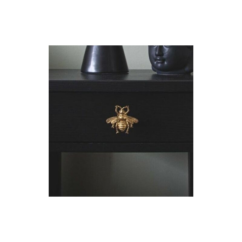 Fyne-Finds Set of 3 Gold Bee Vintage Metal Drawer Cupboard