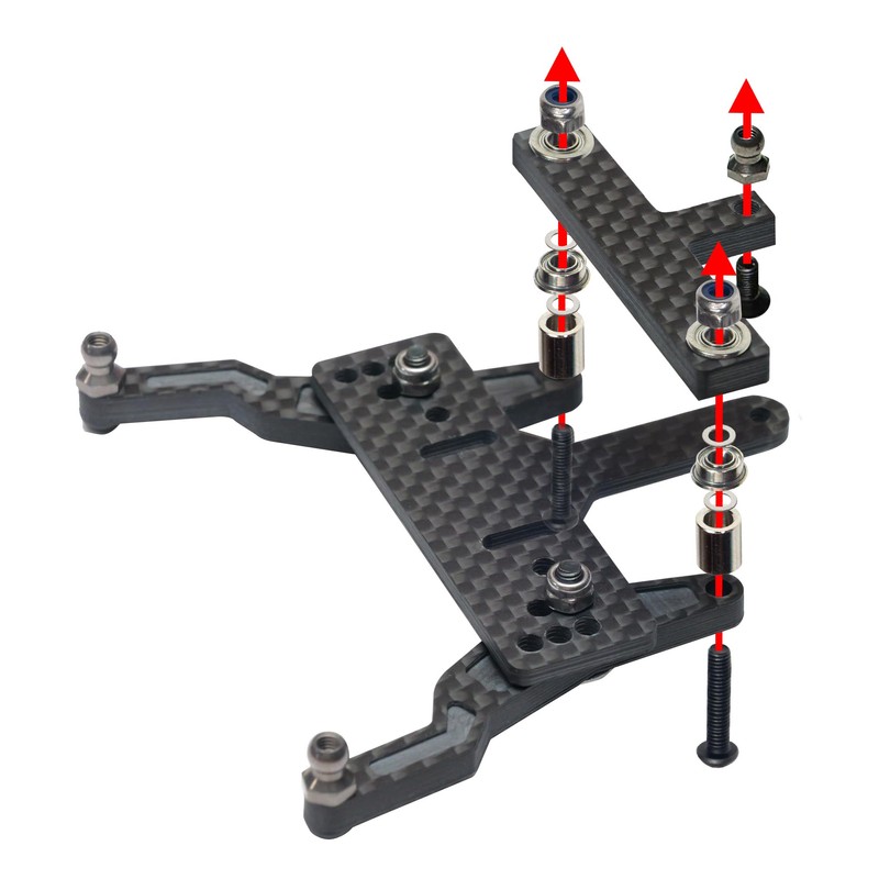 TT-02 Ackerman Plate (MRC Conversion) Carbon
