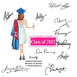 Tina&Co Graduation Signature Board ，Class of 2023 Graduation Decorations for Boys or Girls, Picture Frame，Signing Board Guest Book, Class of 2023 Decorations, Poster Graduation.