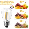 BRIMAX 30Pack 2W LED Light Bulbs E26 Edison Bulb for