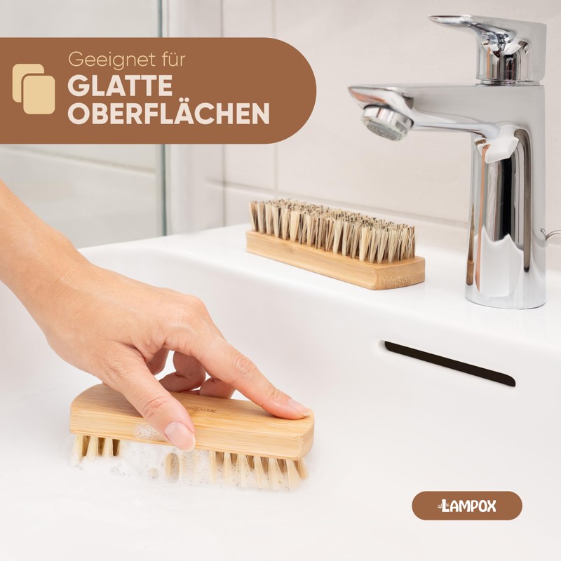 lampox® Set of 2 scrubbing brushes with bristles in hard