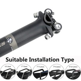 Carbon Seatpost 31.6 Bike Seat Post Bike Parts for Mountain Bike Zero Offset Carbon Seatpost 350mm 3K Matte