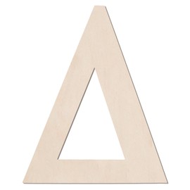 Large Wooden Greek Letters 17 Inch, Big Greek Wood Letters Δ Delta Cutouts Alphabet Paintable Wooden Letters for Wall Decor Painting Crafts Greek Theme Sorority Fraternity Party Decoration