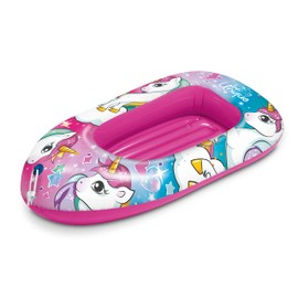 Mondo Toys - Unicorn Boat Inflatable Base - Inflatable Dinghy for Children - Size 112 cm - Ideal for Beach, Sea, Pool - 16938