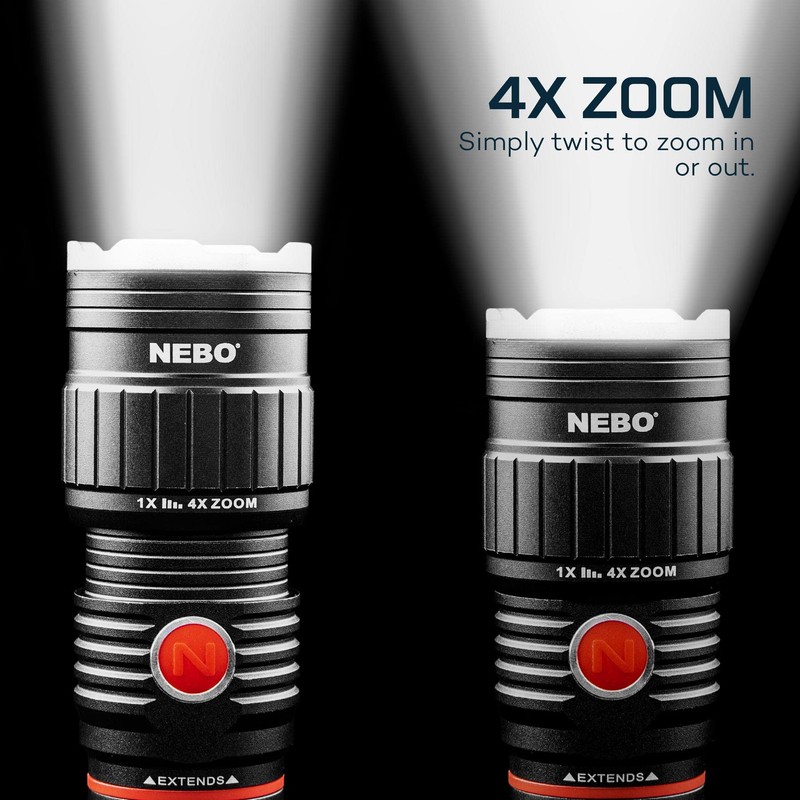 NEBO SLYDE+ 300 Lumen LED Flashlight & Red COB Work