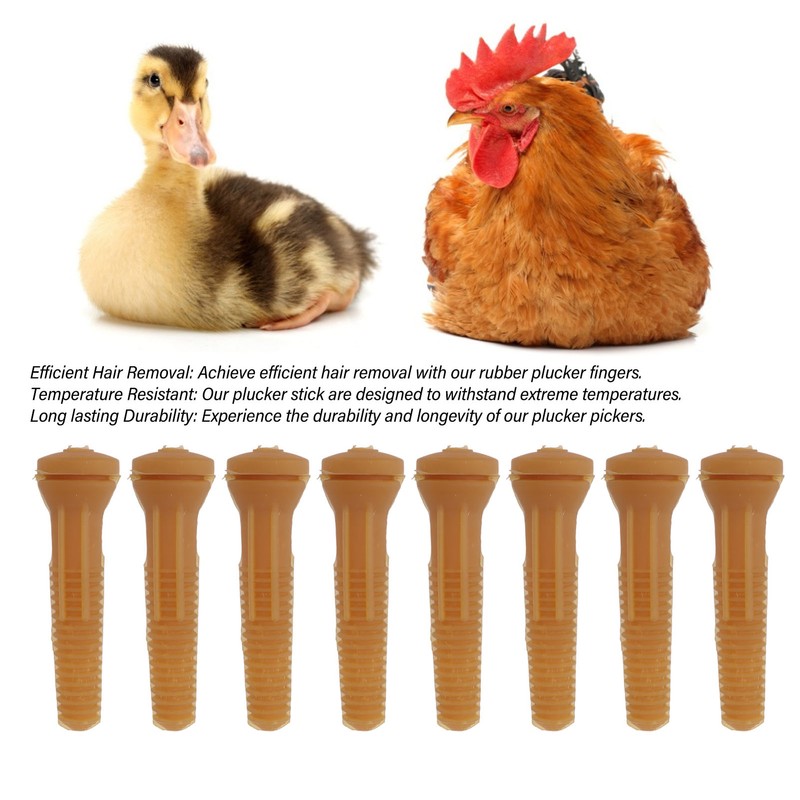 20PCS Chicken Plucker Finger Rubber Feather Removal Stick High Temperature