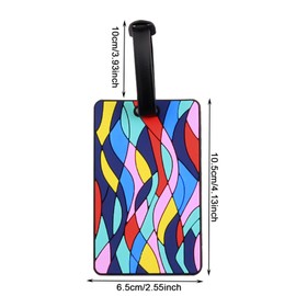 AWAVM Secure Luggage Tags PVC Suitcase Luggage Tags Travel Suitcase Baggage Handbag Tag Labels Tag for Travel Bag Suitcase,Multicolor,10.5x6.5cm(6 Pcs)