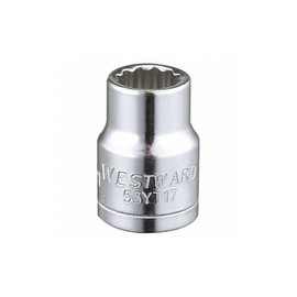 Socket, Steel, Chrome, 9 mm