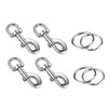 Universal Key Ring, 4 Keyrings, Car, Silver, Multi-Purpose Carabiner, Keychain,