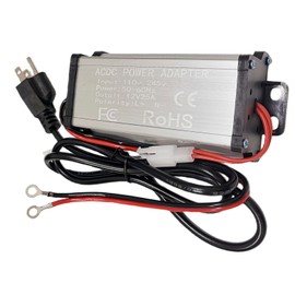 110V to 12V Power Converter Adapter for 5KW / 8KW All-in-One Diesel Air Heater, 300W 25A AC to DC Transformer with Safety Protection for Indoor Use in RV, Caravan, Home Parking Heater Accessories