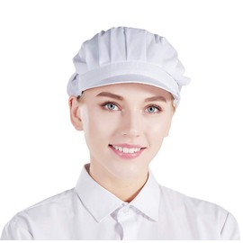 Nanxson 3pcs Unisex Chef Hat Elastic Chef Cap Kitchen Baking Cooking Hat for Men Women with Brim CF9035