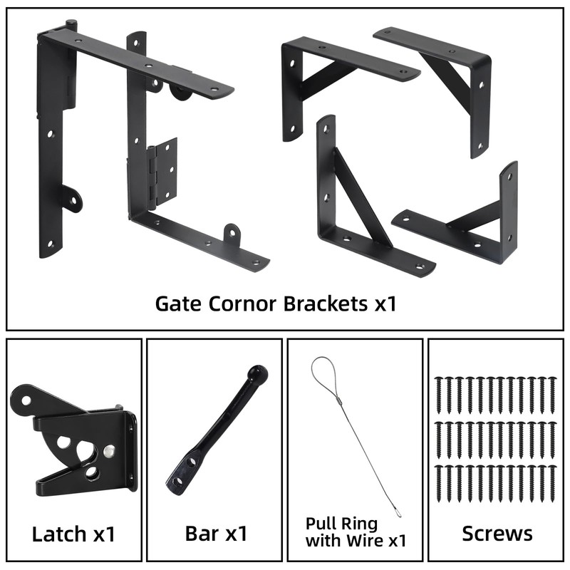 WEKIS Gate Corner Brace Brackets Heavy Duty Anti Sag Gate
