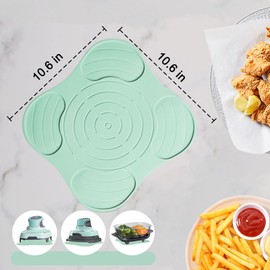 Dacthuw Air Fryer Trivets Silicone for Ninja Crispi, Hot Pads for Ninja Crispi Airfryer Accessories, Versatile Kitchen Countertop Potholders Suitable for Fondue Mats and Spoon Rests