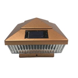 JAYXC HOME Solar Super Bright LED 78 Lumens Outdoor Post Cap Lights for 4x4 PVC, Vinyl, or Plastic Post (Copper Finish Color)