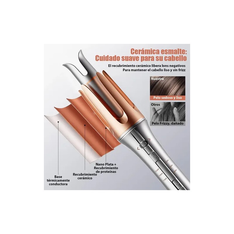 Rizadora Para Cabello Automático Cerámica 25mm 110v-240v