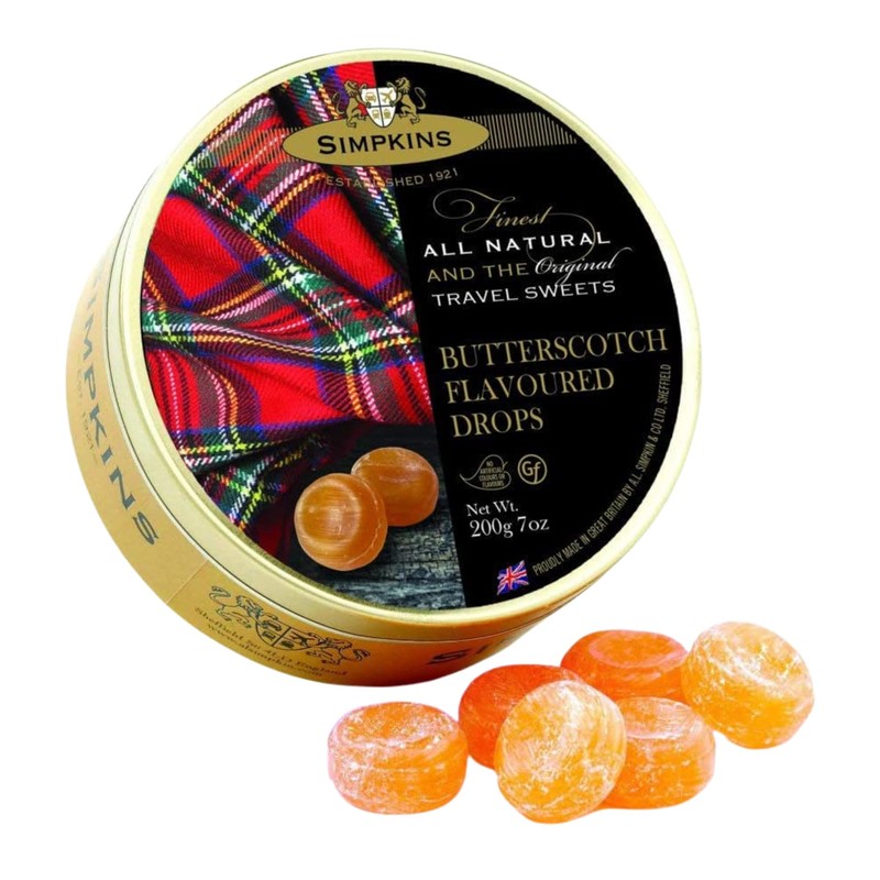 Simpkins Butterscotch Flavored Travel Sweets 200g ( 3 Pack)
