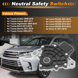 SWITCHRISE Neutral Safety Switch for Toyota Avalon Camry Highlander RAV4 Sienna Venza for Lexus ES350 NX200t NX300 RX350 for Scion TC Automatic Transmission Gear Position Sensor 8454007010