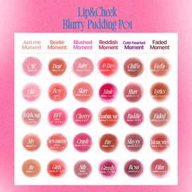 fwee [30 Colors] Lip & Cheek Burly Printing Pot Pink 04 Crush