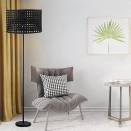 Hollow Oval Lampshade Made of Iron, Metal Engraving, Hollow Lampshade, Compatible with Floor Lamps, Table Lamps, Chandeliers (BLACK)