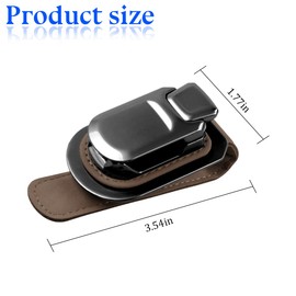 BELOMI Sunglasses Holders for Car Visor, Vehicle Ticket Card Eyeglass Snap Fastener Clip, Auto Interior Sun Glasses Hanger Organizer Accessories, Universal for SUV Sedan Truck (Brown)