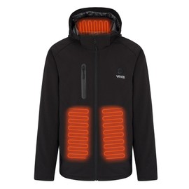 WESTON Men’s Heated Coat, 4 Heating Zones, 7.4V, 4800 mAH Rechargeable Battery, 3 Adjustable Heat Levels, Wind & Water Resistant, Withstands -25°C Temperatures | Machine Washable Heated Jacket (L)