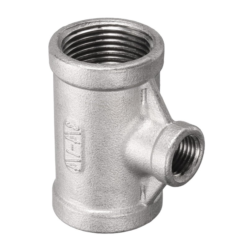 sourcing map Stainless Steel 304 Cast Pipe Fitting 3/4 BSPT