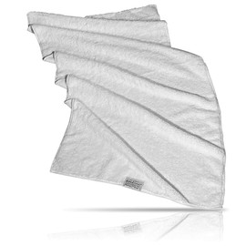 Nano Towels Body Bath & Shower Towel. Huge & Super Absorbent. Wipes Away Dirt, Oil and Cosmetics. Use As Your Sports, Travel, Fitness, Kids, Beauty, Spa Or Salon Luxury Towel. (20 x 40", Grey)