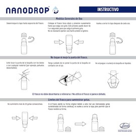 Nanodrop Gotas Oftálmicas Unidad Nanoemulsión Hidratación Protección Extendida Película Lagrimal Alivio Rápido Prolongado Libre Conservadores