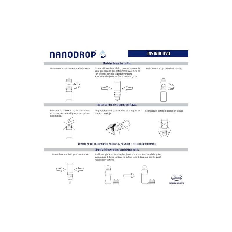 Nanodrop Gotas Oftálmicas Unidad Nanoemulsión Hidratación Protección Extendida Película Lagrimal