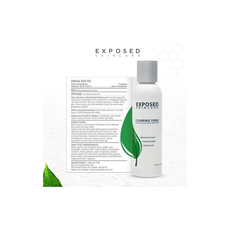 Exposed Skin Care Tónico Facial Clearing Tonic Con Ácido Sal